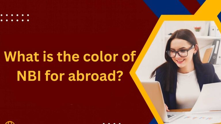 What is the color of NBI for abroad